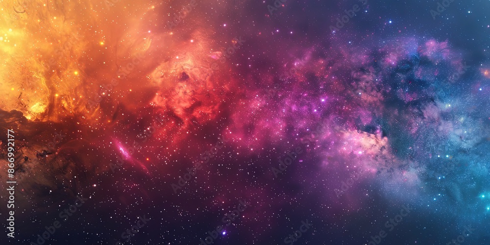 Vibrant space scene with galaxies and stellar nebulae, showcasing a colorful and awe-inspiring view of the cosmos. Vibrant space scene with galaxies and stellar nebulae, showcasing a colorful and awe-inspiring view of the cosmos.