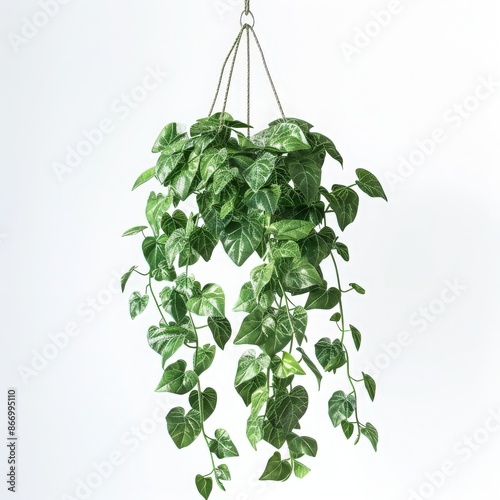 Elegant hanging plant with lush green leaves, perfect for indoor or outdoor decoration. Natural and refreshing addition to any space.