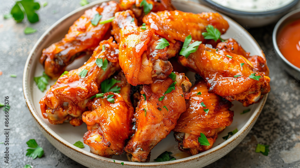 Crispy Air Fryer Chicken Wings with Dipping Sauce Crispy Air Fryer Chicken Wings with Dipping Sauce