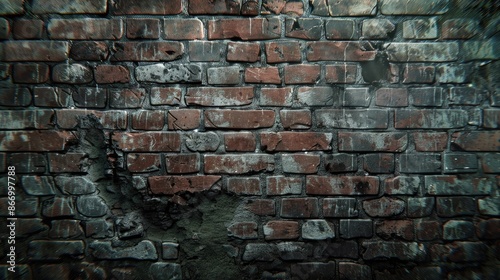 Image showing entire vintage brick wall © AkuAku