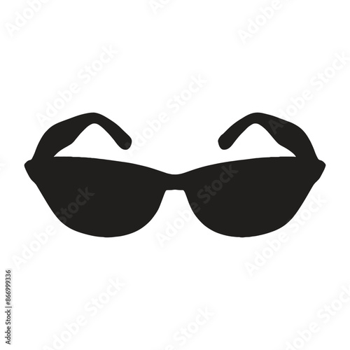 Pair of Sunglasses Silhouette Art Vector Illustration