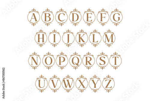 Royal monogram alphabet logo