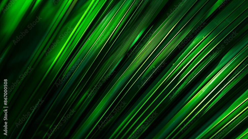 Green tropical plant close-up Green tropical plant close-up