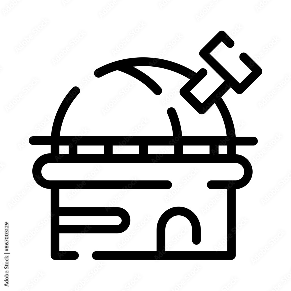 space observatory icon design outline space observatory icon design outline