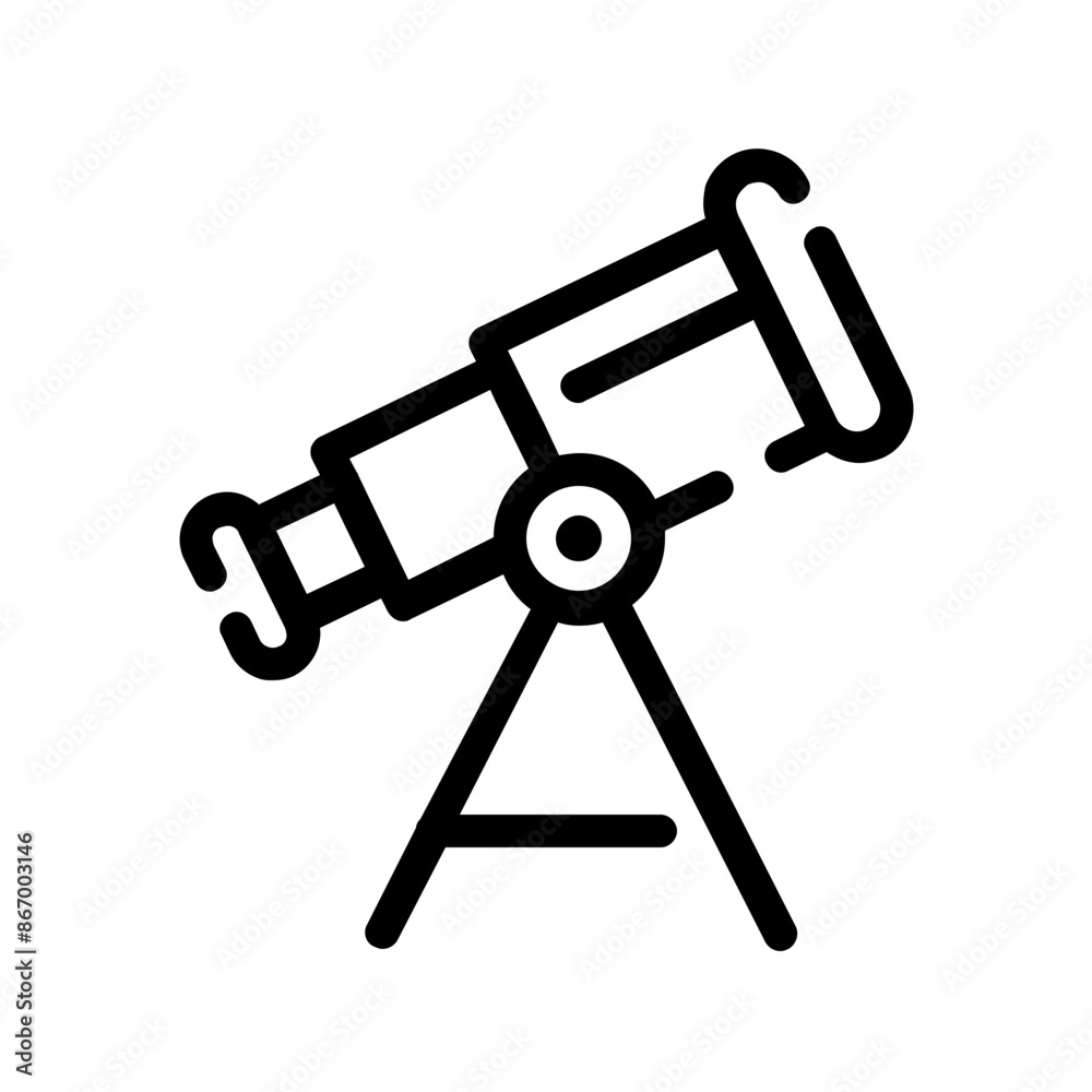 telescope icon design outline telescope icon design outline