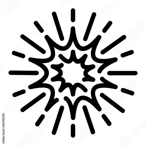 big bang icon design outline