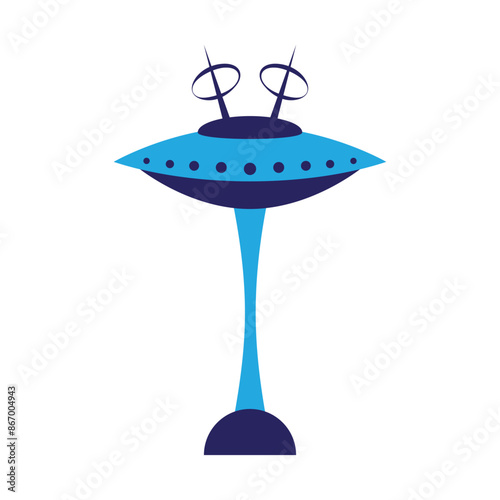 Mid century space age icon illustration