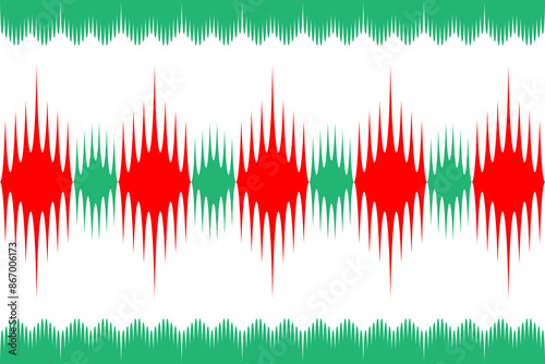 Beautiful pattern, folk embroidery, bohemian style, abstract print, seamless fabric design for fabric, rug, shirt, bag. Ethnic ikat pattern