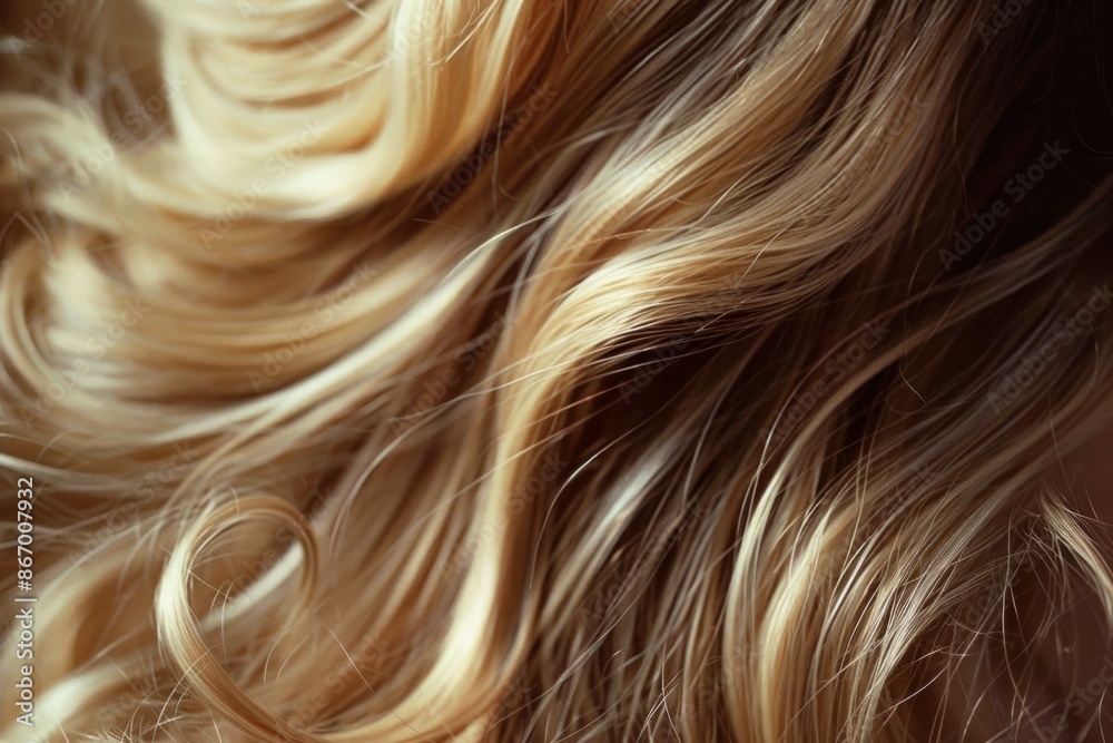 Closeup of beautiful healthy long wavy blond hair Closeup of beautiful healthy long wavy blond hair