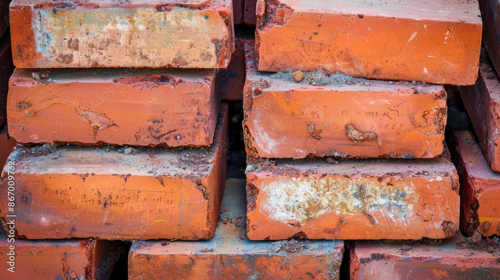 Stack of new red bricks for building Stack of new red bricks for building