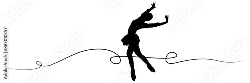 line art silhouette illustration  background skating