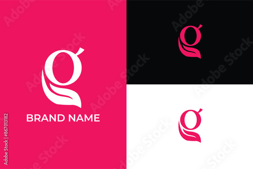 initial letter G abstract vector letter G flame icon fire flame gas flame smoke vector, G for brand identity Beauty, spa font monogram Organic shape Healthy lifestyle