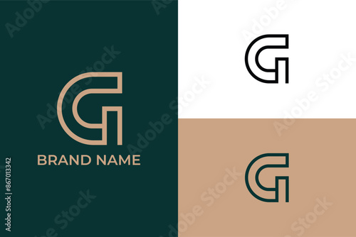 Outstanding professional trendy awesome artistic initial letter GD CG D C for modern business, letter CD lineart logo for corporate, finance and real estate company
