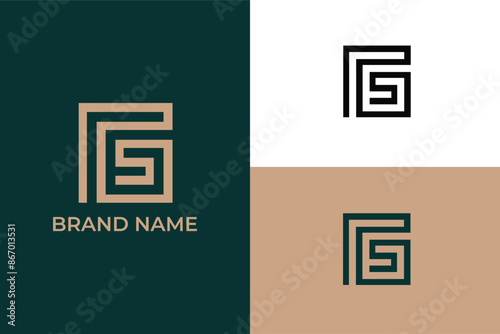 letter G initial finance business logo, letter G puzzle maze logo, letter G S linear logo, letter G puzzle map logo, puzzle cube logo, computer puzzle logo