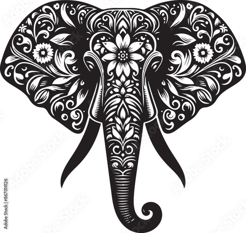 Elephant Silhouette vector illustration