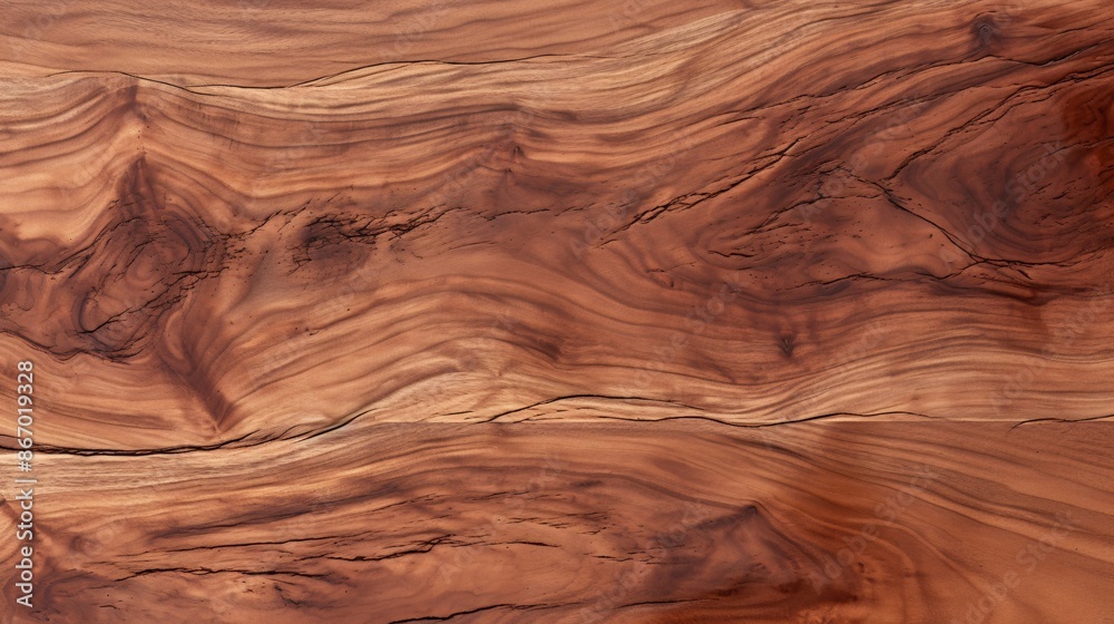 Fototapeta premium Richly textured wood surface featuring intricate grains and knots.
