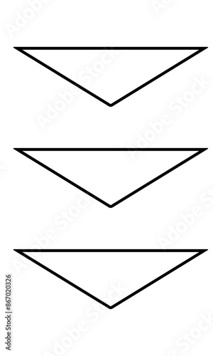 下向き　３連続の矢印