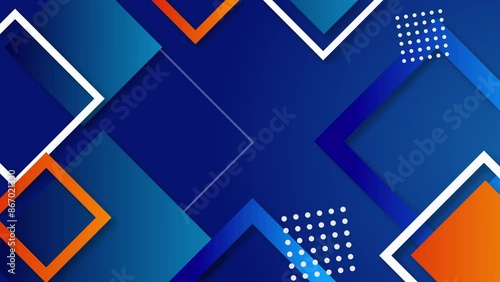 abstract geometric background with gradient blue color. abstract geometric background with rectangle motion pattern shape. abstract geometric background 4k for wallpaper, backdrop, business