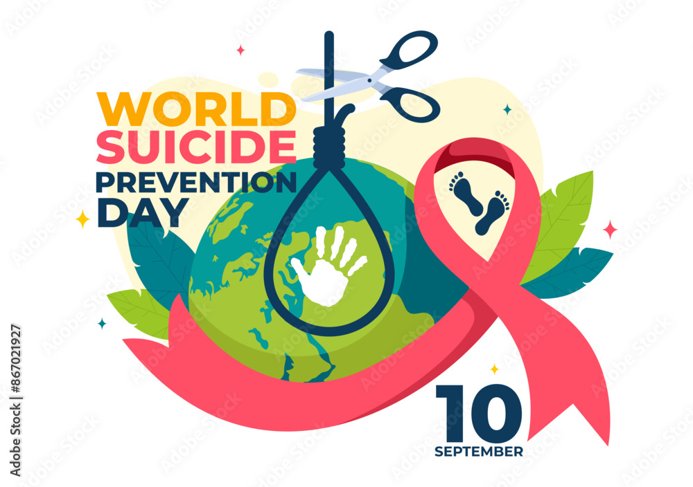 World Suicide Prevention Day Vector Illustration on September 10 with a ...
