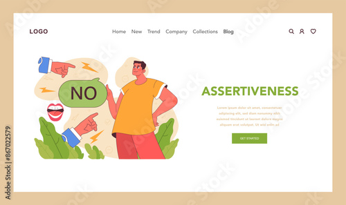 Assertiveness concept. Flat vector illustration
