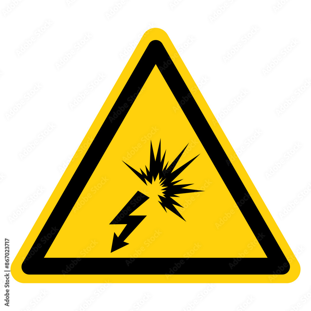 Electrical Flash Shock Hazard Symbol Sign,Vector Illustration, Isolate On White Background Label. EPS10 Electrical Flash Shock Hazard Symbol Sign,Vector Illustration, Isolate On White Background Label. EPS10