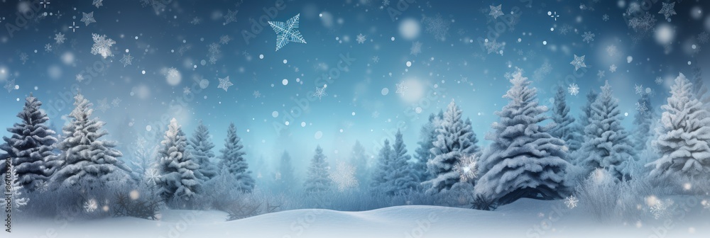 Winter Wonderland: A Snowy Forest Scene Winter Wonderland: A Snowy Forest Scene