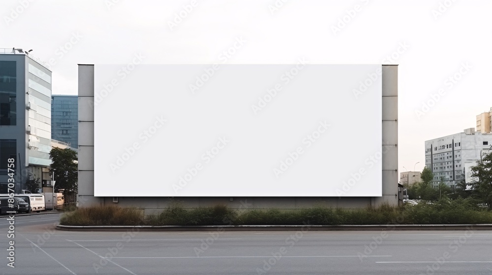 Clear billboard for mock-up display. Clear billboard for mock-up display.