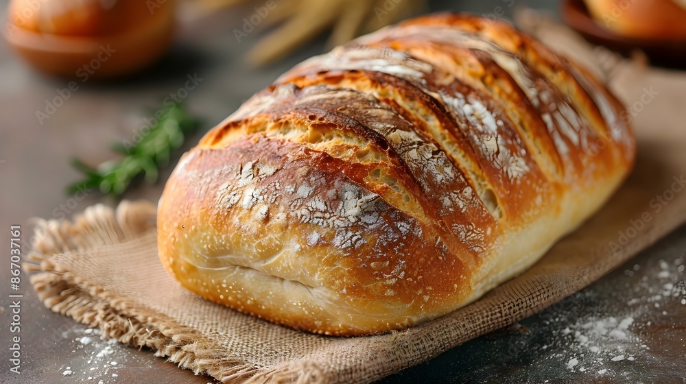 Freshly Baked Ciabatta Bread with Crispy Crust and Airy Interior Freshly Baked Ciabatta Bread with Crispy Crust and Airy Interior