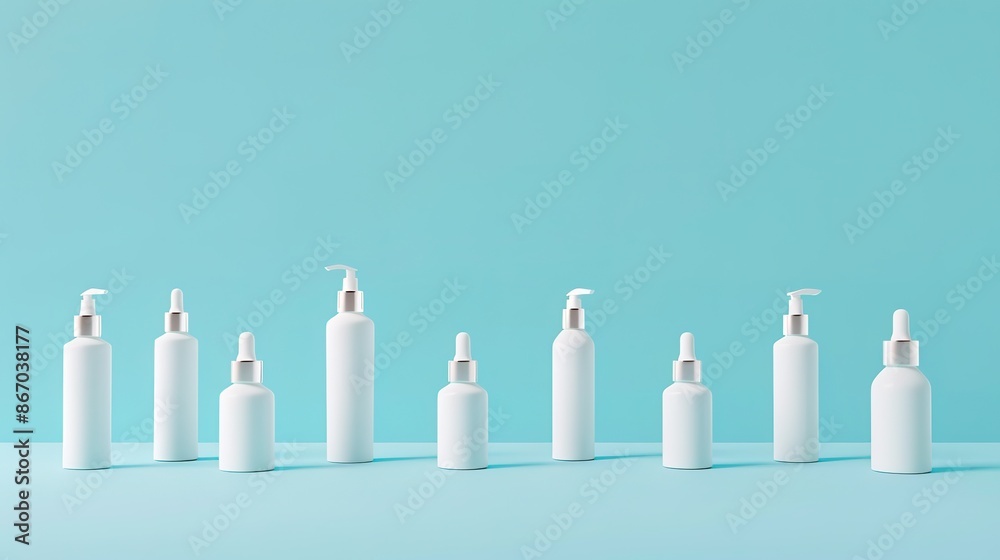 a set of sleek cosmetic in clean background a set of sleek cosmetic in clean background