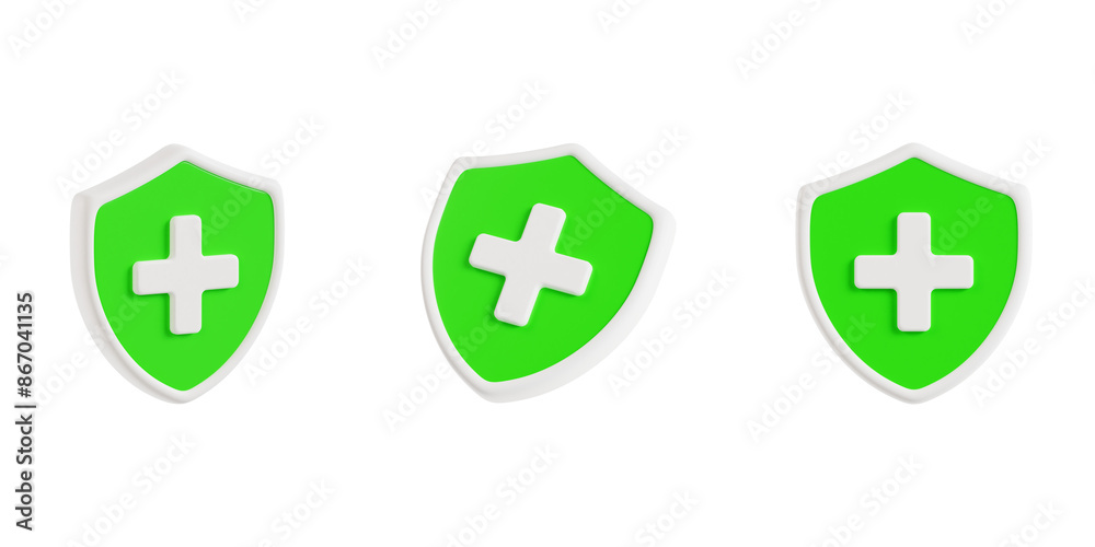3d Insecure, protection and security 3d icon set, transparent background 3d Insecure, protection and security 3d icon set, transparent background