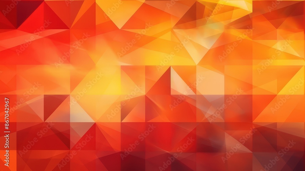 Obraz premium Abstract Geometric Pattern in Red and Yellow