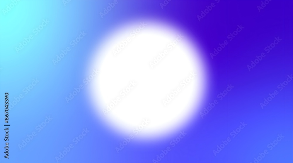 Abstract background with white circle emerging on a blue and turquoise gradient for wallpaper banner template design Abstract background with white circle emerging on a blue and turquoise gradient for wallpaper banner template design
