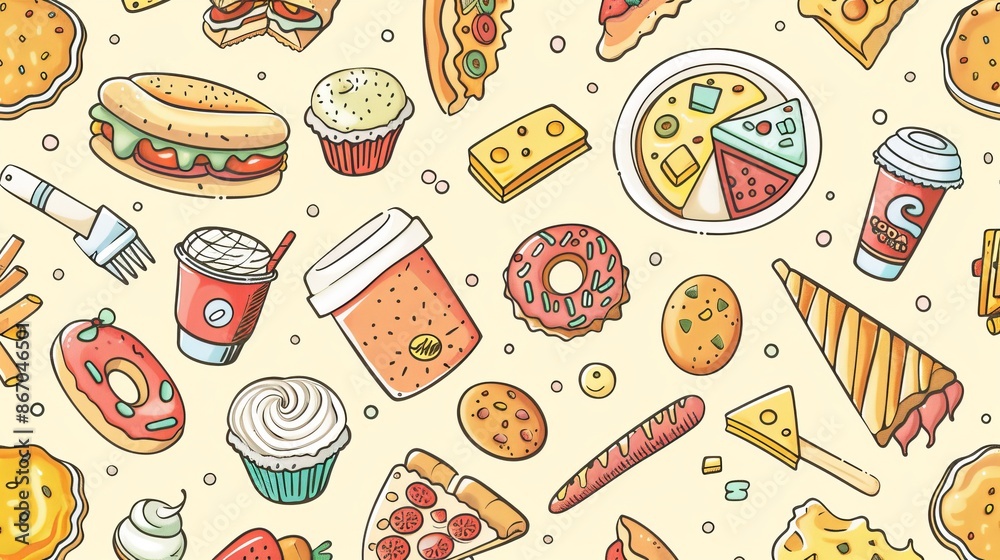 Fun and Cute Food and Snacks Coloring Book for Seniors, Adults & Kids Fun and Cute Food and Snacks Coloring Book for Seniors, Adults & Kids