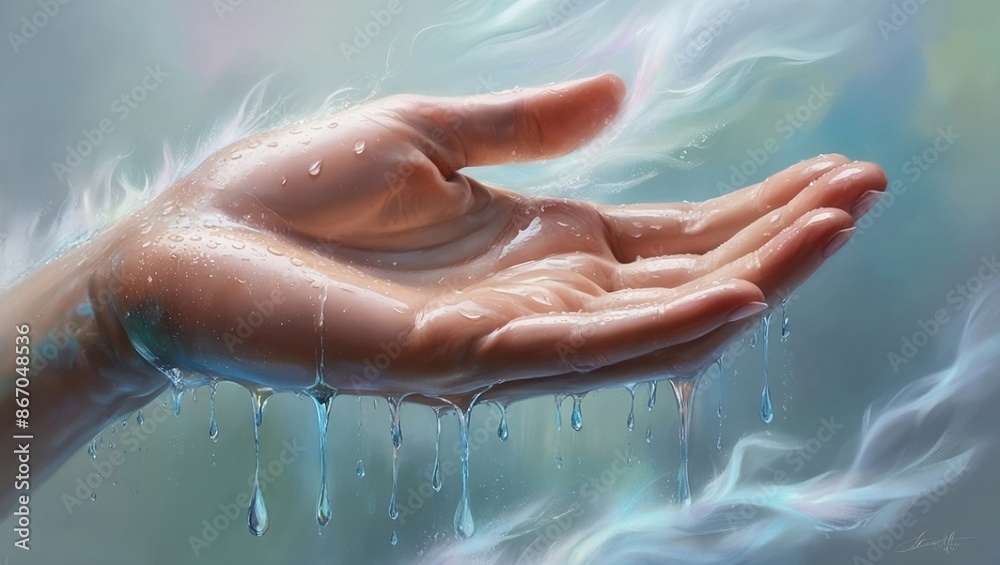 Fototapeta premium Hand in water