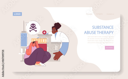 Substance Abuse Therapy concept.