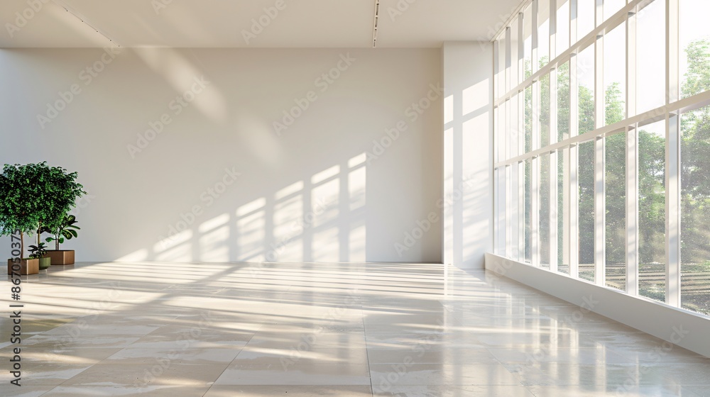 Empty room with white walls and wooden floor. 3D rendering. Empty room with white walls and wooden floor. 3D rendering.