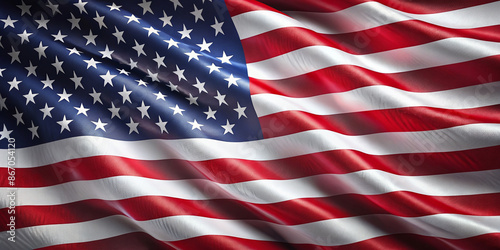 american flag on the wind