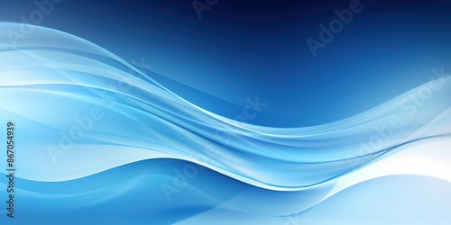 Abstract Blue and White Wave Background