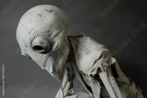 A Creature with a Single Eye and Torn Clothes in Profile