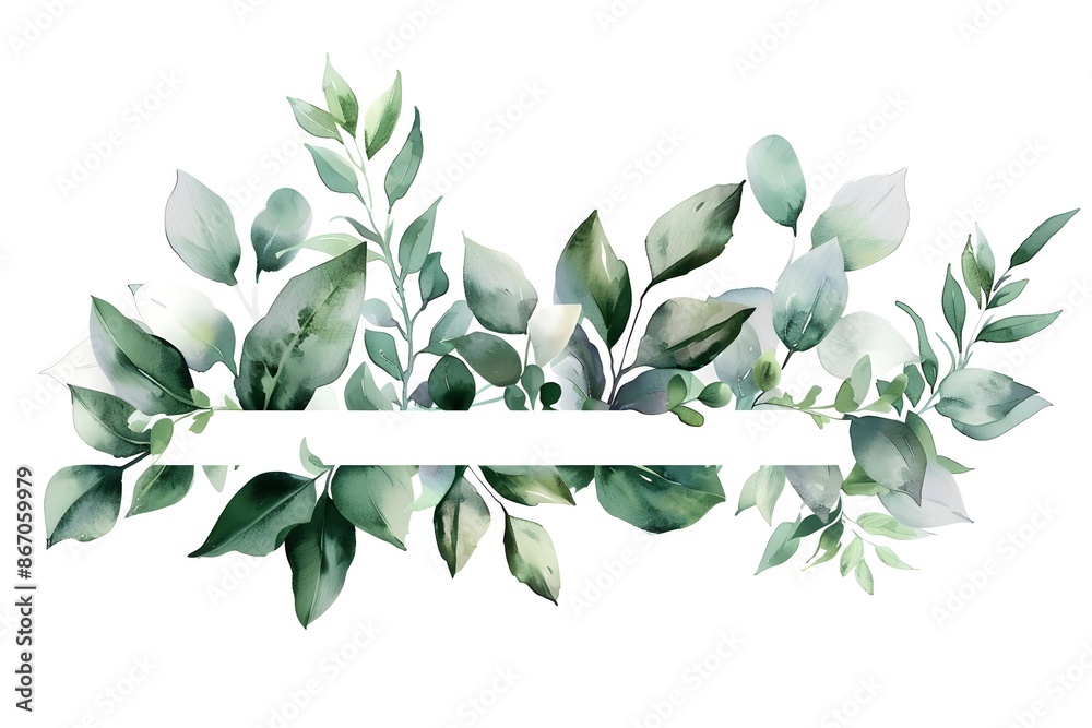 Watercolor Greenery Wedding Table Label Clipart with Soft Airbrush Pastel Layered 3D Design Watercolor Greenery Wedding Table Label Clipart with Soft Airbrush Pastel Layered 3D Design