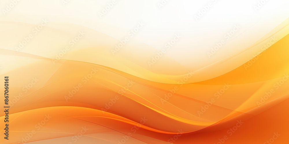 Abstract Orange and White Waves