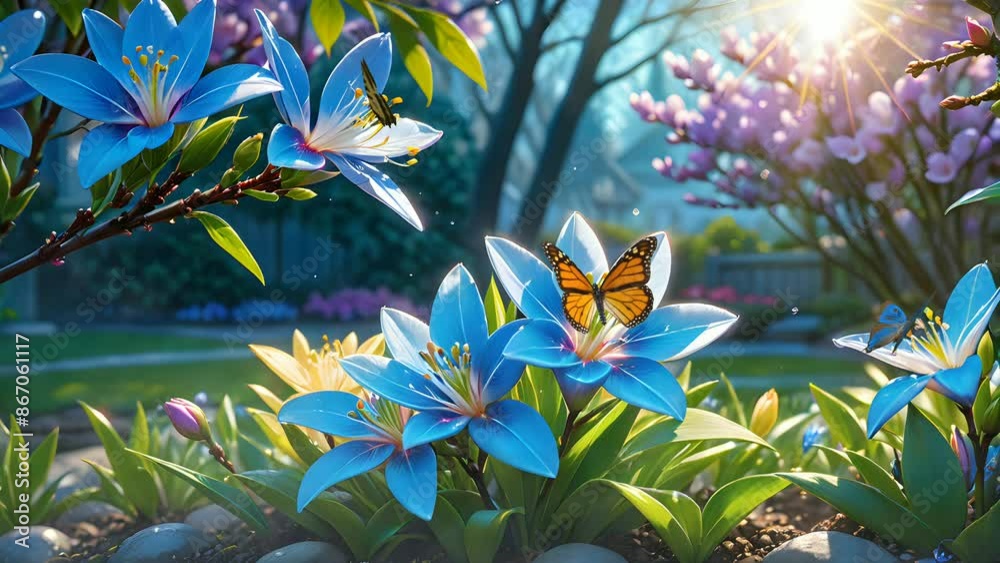 Blooming tree in the beautiful garden. Vibrant colors and fresh blossoms. seamless looping time-lapse 4K video background
Blooming tree in the beautiful garden. Vibrant colors and fresh blossoms. seamless looping time-lapse 4K video background