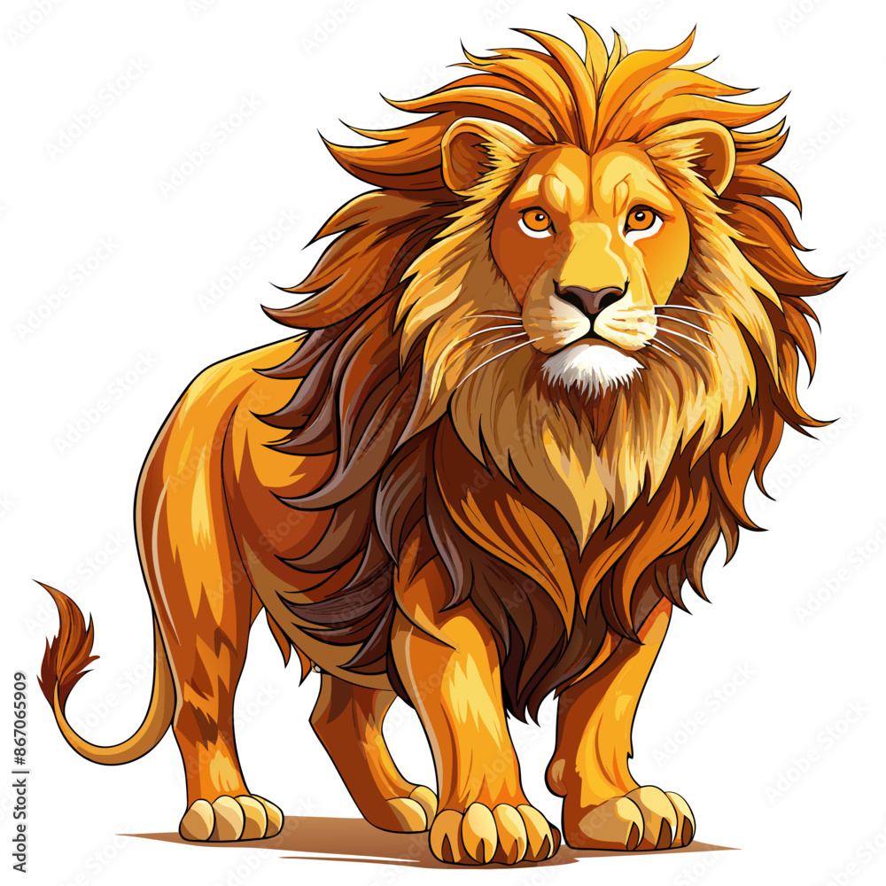 lion ,real style, white background lion ,real style, white background