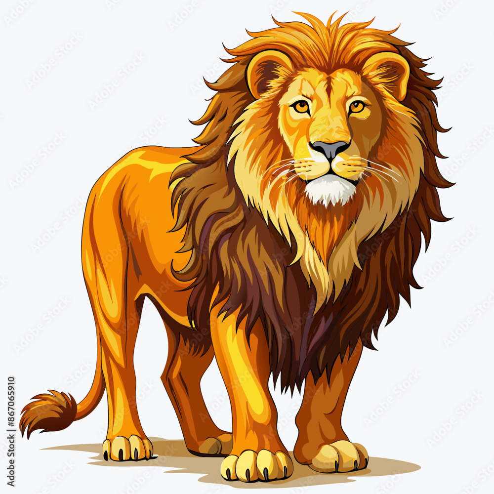 lion ,real style, white background lion ,real style, white background