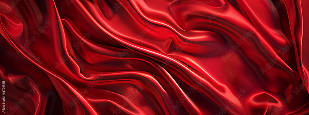 Obraz premium red silk background ,red satin background ,red satin fabric