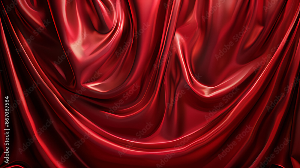 Obraz premium red silk background ,red satin background ,red satin fabric