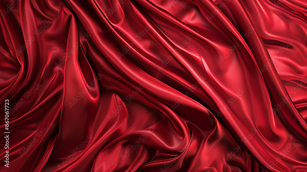Obraz premium red silk background ,red satin background ,red satin fabric