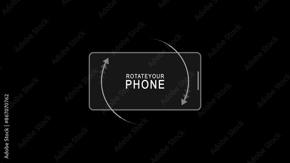 Please Rotate Your Phone. Turn you Smartphone and rotate device screen, Phone flip sign, Phone Rotation animation. Turn you Smartphone rotate device screen, rotate phone screen social media