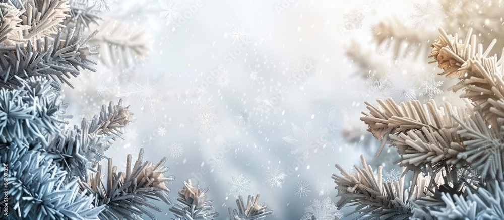Symbolic Frost Patterns on Frozen Window: A Festive Holiday Background Symbolic Frost Patterns on Frozen Window: A Festive Holiday Background