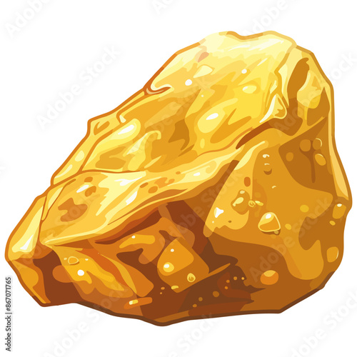 Shiny gold nugget illustration